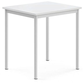 Stôl BORÅS, 700x600x720 mm, laminát - biela, biela