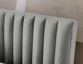 Posteľ Joy 160x200 cm, svetlo šedá látka