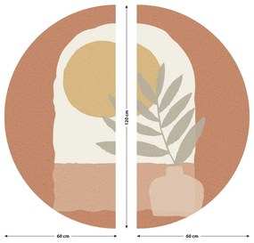 Samolepka na stenu 120x120 cm Sunrise and Olive Branch – Ambiance