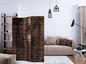 Artgeist Paraván - Dark Brown Boards [Room Dividers]