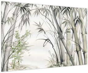 Obraz - Bambusy, kresba (90x60 cm)