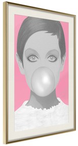 Artgeist Plagát - Bubble Gum [Poster] Veľkosť: 30x45, Verzia: Zlatý rám s passe-partout