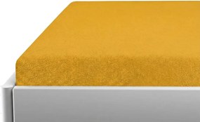 Froté plachta do detskej postieľky PREMIUM 60x120 cm žltooranžová