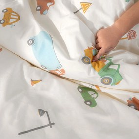 Goldea detské bavlnené obliečky - svet autíčok 140 x 200 a 70 x 90 cm