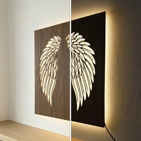 SENTOP | LED drevený obraz – Anjelske krídla | Podsvietená nástenná dekorácia od | SENTOP LED0501