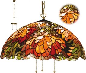 Tiffany luster PREMIUM vitráž ATMOSPHERE Ø50 s 3 retiazkami