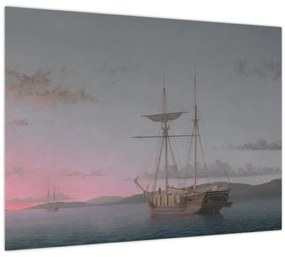 Obraz - Fitz Henry Lane, Lumber Schooners at Evening on Penobscot Bay, reprodukcia (70x50 cm)