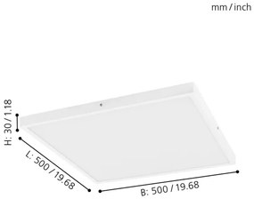 Eglo 97277 - LED stmievateľné stropné svietidlo FUEVA 1 1xLED/25W/230V