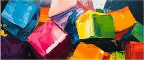 Obraz - Farebné kocky (120x50 cm)