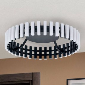 Stropné LED svietidlo Mansion čierno-biela Ø 43 cm