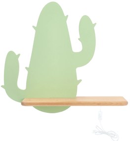 Candellux CACTUS 2 Nástenné svietidlo 4 LED 4000K IQ KIDS WITH CABLE, PLUG AND SWITCH GREEN FSC MIX 70% 21-01009