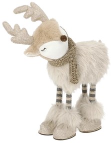 Dekoračná figúrka sob, výška: 47 cm, béžová