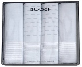 Bavlnené pánske vreckovky CHARON, 4 ks V darčekovom boxe 4 ks Svetlo modrá Sada (3 ks, 30x30 cm)