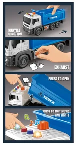 Lean Toys Stavebný sklápač 1:16 Modrý