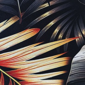 DY Čierno-zlatý koberec s motívom listov Black N 06 Rozmer: 60x100 cm