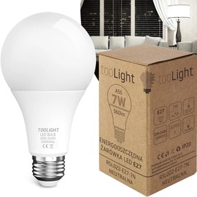 Toolight, LED žiarovka E27, 7W, 560lm, 4000K neutrálna biela, RSL022, OSW-20007