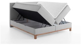 Svetlosivá boxspring posteľ s úložným priestorom 160x200 cm Catania - Meise Möbel