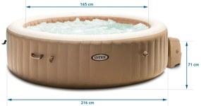 Hydromasážna jacuzzi pre 6 osôb,nafukovacia, 216x71 cm, prémiové príslušenstvo INTEX