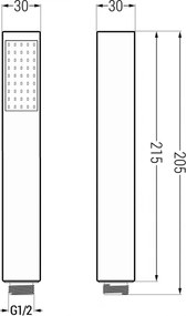 Mexen príslušenstvo - R-77 Ručná sprcha, 1-funkčná, chróm, 79577-00