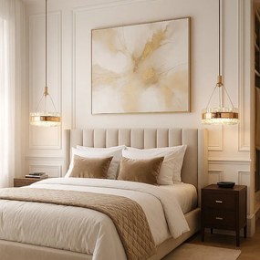 Toolight Toolight, LED krištáľový závesný luster 20cm, 14W, 3000K, LHJ099-CP, ružové zlato, OSW-60044