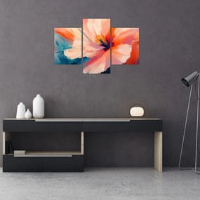 Obraz - Maľovaný kvet (90x60 cm)