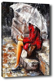 Obraz Tablo Center Waiting in the Rain, 40 × 60 cm