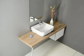 Isvea Isvea, SOTT AQUA umývadlo 57 cm, zápustné do dosky, 10SQ50057