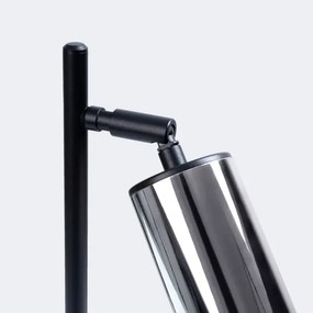 Sollux SL.1373 - Stolná lampa WINX 1xGU10/10W/230V čierna/chróm