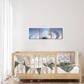 Obraz - Éterický yin-yang (s hodinami) (90x30 cm)