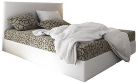 Manželská posteľ  Boxspring 140 cm Lilac (vzor + biela) (s matracom a úložným priestorom). Akcia -20%. Vlastná spoľahlivá doprava až k Vám domov. 1046642