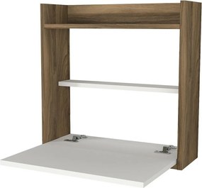 Pracovný stôl Laptop White and Walnut