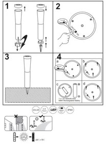 Globo 33785-2 - SADA 2x LED Solárne svietidlo SOLAR LED/0,1W/3V 6000K IP44