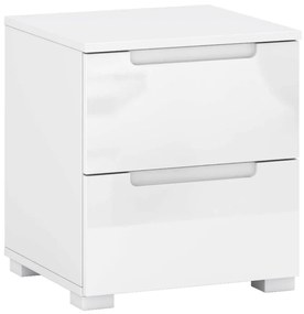 Nočný stolík Hill 2s biely lesk