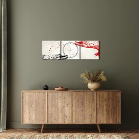 Obraz - Krokodíly (s hodinami) (90x30 cm)