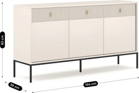 Vintino Komoda rebrovaná 154 cm kašmír