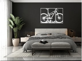 drevko 3-dielny obraz Bicykel Rozmer obrazu: 44 x 65,5 cm, Farba dekorácie: Čierna