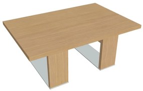 Konferenčný stolík Verno+ S 120 x 80 cm, dub svetlý / hnedá