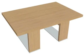 Konferenčný stolík Verno+ S 120 x 80 cm, dub svetlý / hnedá