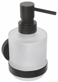 Sapho, X-ROUND BLACK dávkovač mydla, mliečne sklo, 200ml, čierna, XR103B