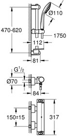 GROHE 34195001 - termostatická batéria GROHTHERM 2000 s EUPHORIA 110 súpravou, chróm