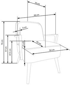 Béžové kreslo PASTORE