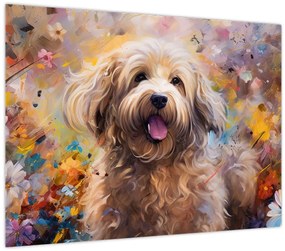 Sklenený obraz - Šťastný pes II. (70x50 cm)