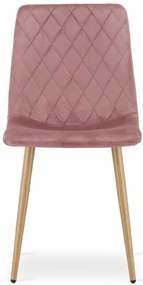 Kreslo TURIN - ružový zamat