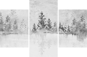 Obraz - Jelene pri jazere (90x60 cm)