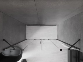Mexen Velar Duo, posuvné dvere do otvoru 170x200 cm, 8mm číre sklo, čierna matná, 871-170-000-02-70