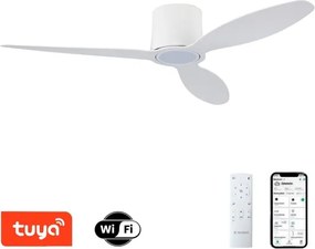 ZEVENTI - LED Stropný ventilátor VENTORA LED/24W/230V Wi-Fi Tuya biely + diaľkový ovládač