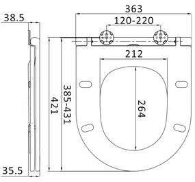 Toaletné sedadlo AM.PM Spirit 2.0 CSB7857WH s Microliftom, biele