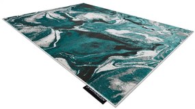 Moderný koberec DE LUXE 622 Abstrakcia - Štrukturálny zelený / antracit