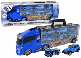 Lean Toys Súprava Policajného kamiónu s autíčkami a príslušenstvom