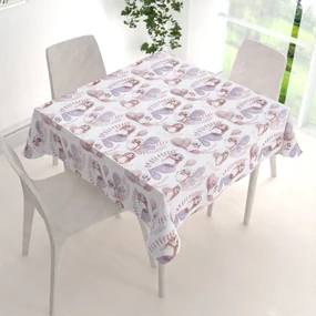 Biante Detský bavlnený štvorcový obrus Sandra SA-284 Hnedé sovy 60x60 cm